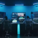 High-tech command center in action