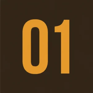 Orange 01 on dark brown background